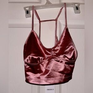 NWT Forever 21 women’s pink silky bralette bra XL lingerie